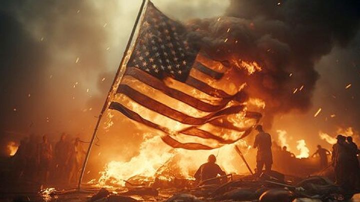 Quemar una bandera de EU ya es un delito; Trump firma orden para sancionar severamente esta acción