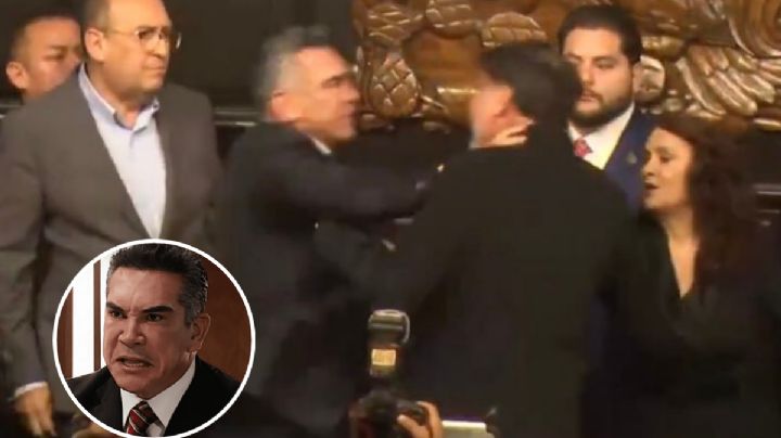 MOMENTO EXACTO en que 'Alito' Moreno golpea a Fernández Noroña; ¿habrá sanciones penales?