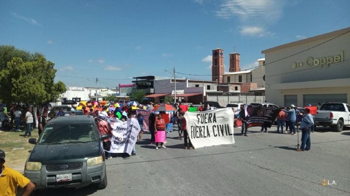 Anáhuac se manifiesta contra presuntos abusos de Fuerza Civil