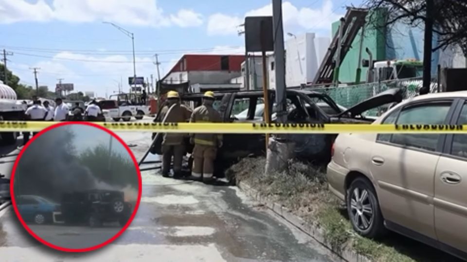 El fuego alcanzó a tres automóviles estacionados frente a una empresa, los cuales también resultaron dañados, aunque no se reportaron más víctimas