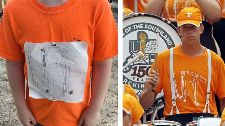 Niño sufre bullying por diseñar logo de su universidad favorita en papel y pegarla en su playera