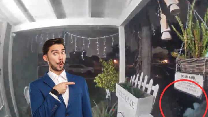 Familia capta extraña imagen en el jardín de su hogar; el caso se vuelve viral | VIDEO