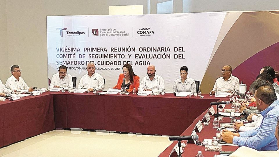 En la reunión participan autoridades locales y Raúl Quiroga Álvarez, secretario de Recursos Hidráulicos de Tamaulipas.