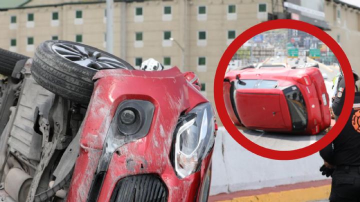 Jovencita termina herida tras chocar y volcar aparatosamente en su vehículo; se salvó de milagro