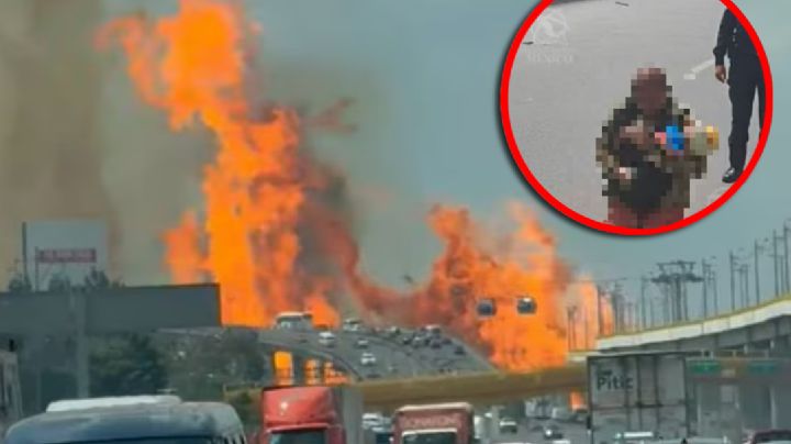Abuelita protegió a nieta de 2 años de la explosión de pipa en la CDMX; así fue el rescate | VIDEO