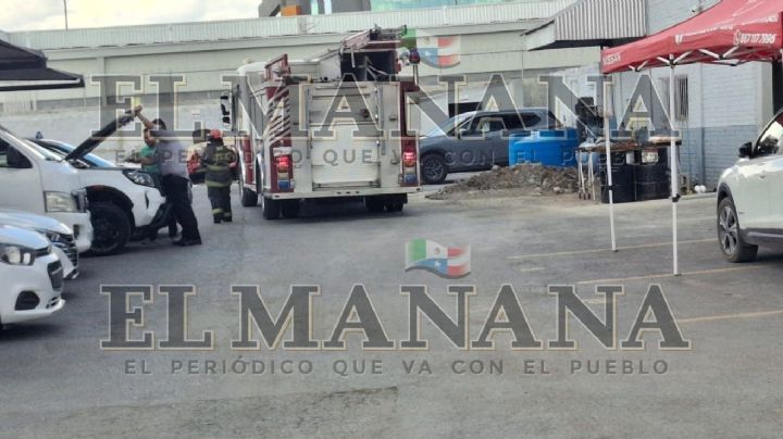 Nuevo Laredo: pánico por conato de incendio en agencia de autos; inició en una bodega de madera