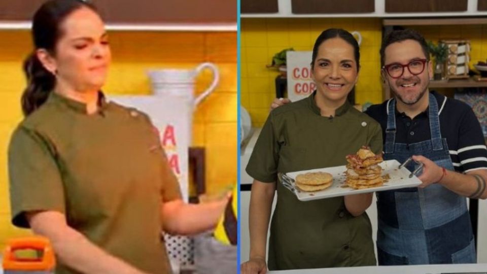 La sección de cocina en el programa Sale el Sol se vio en apuros cuando un soplete se salió de control