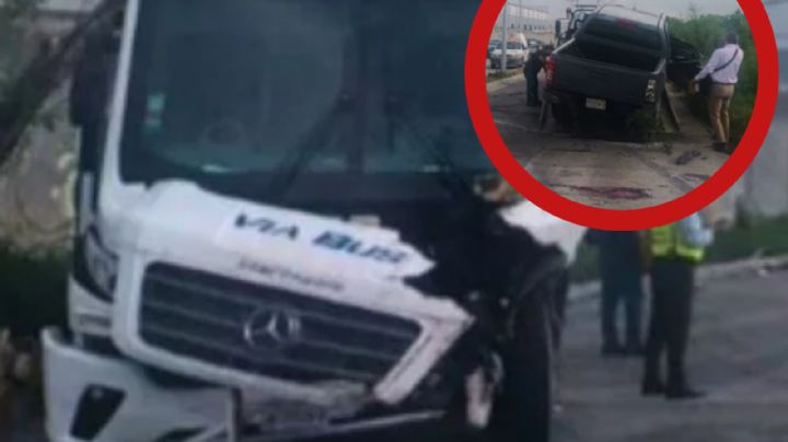 Transporte de personal choca brutalmente contra camioneta; hay 6 trabajadores lesionados