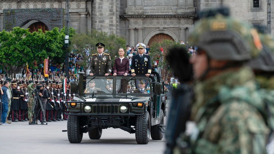 Claudia Sheinbaum, durante el desfile