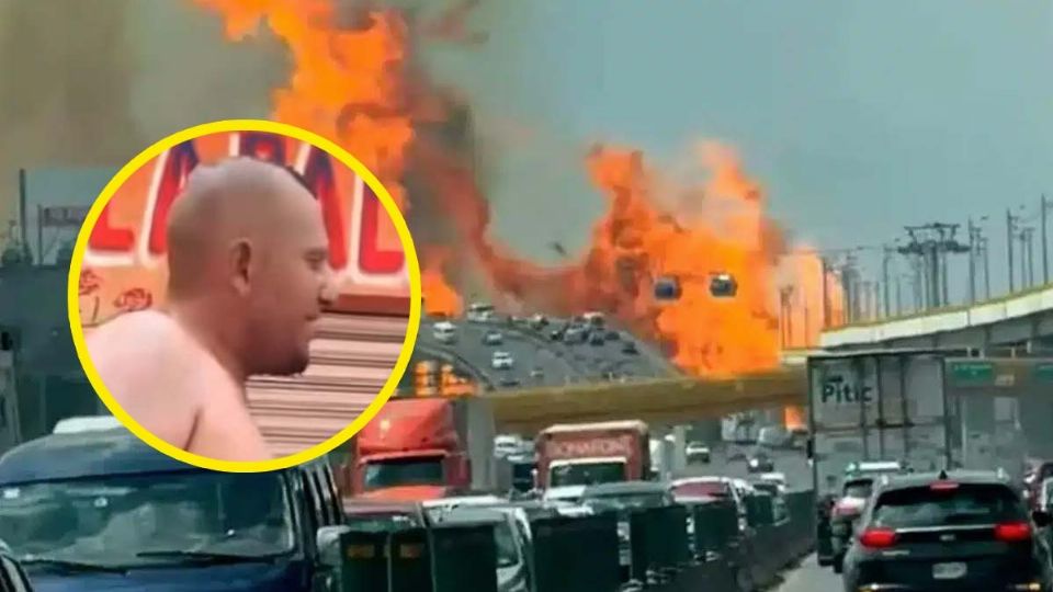 El hombre fue alcanzado por las llamas de la explosión
