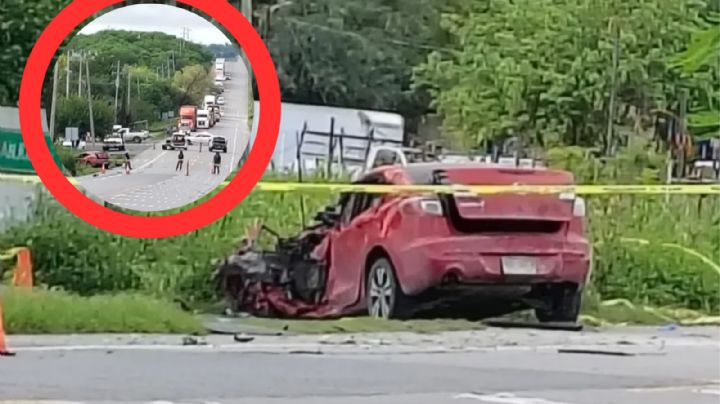 Pareja pierde la vida trágicamente tras chocar de frente contra tráiler; así fue el brutal accidente