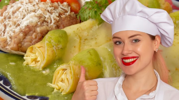 Así se prepara la auténtica salsa de enchiladas suizas; cremosas como las de Sanborns | VIDEO