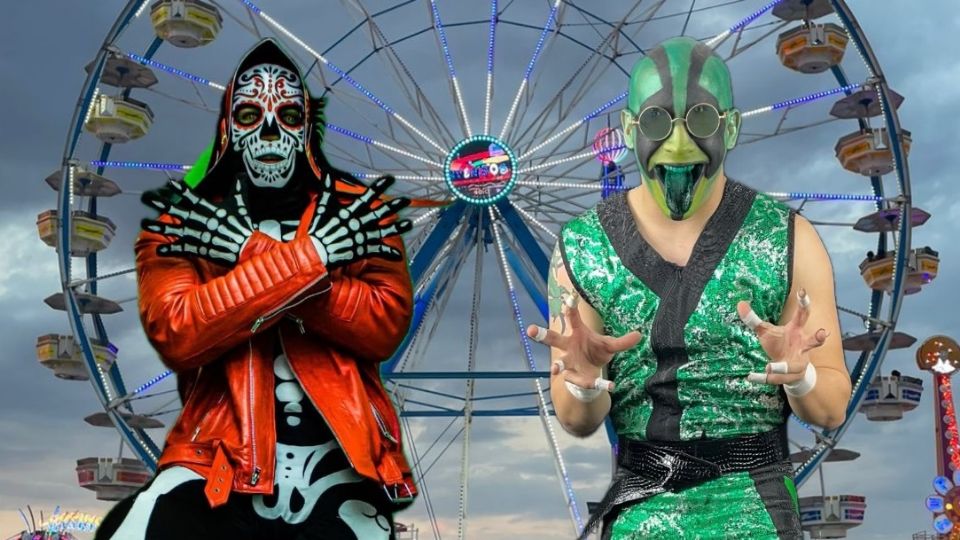 La Parka y Mr. Iguana en Nuevo Laredo.