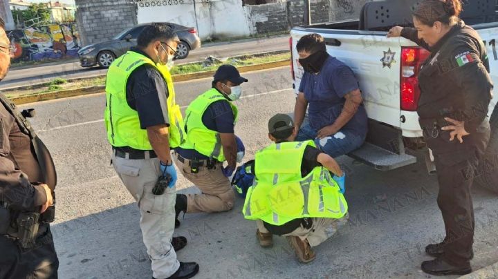 Nuevo Laredo: joven motociclista derrapó y terminó herido tras evitar choque con auto