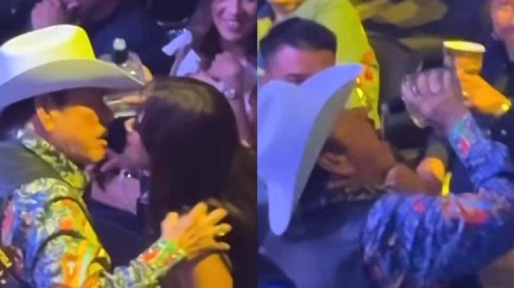 ¿Lalo Mora se enamoró en Nuevo Laredo?; besó intensamente a dama en concierto | VIDEO
