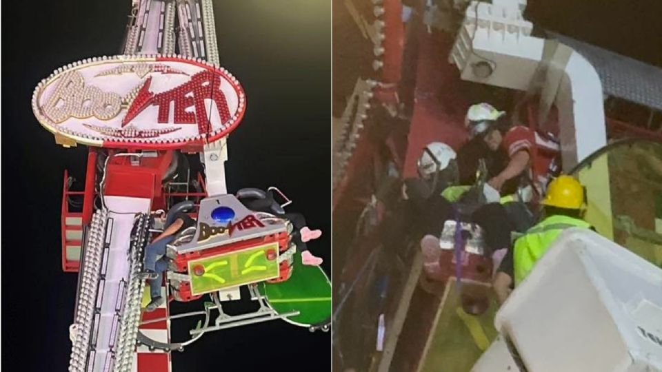 Colapsa juego mecánico en Guanajuato; hay cuatro heridos