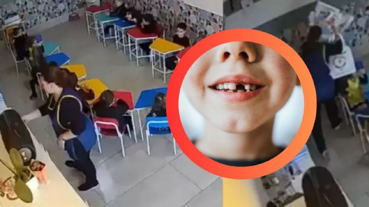 Maestra iracunda golpea a niño de cuatro años en salón escolar; le tumbó los dientes | VIDEO
