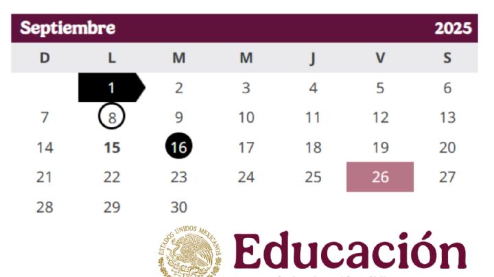 SEP 2025: ¿por qué está marcado el lunes 8 de septiembre en el calendario escolar?