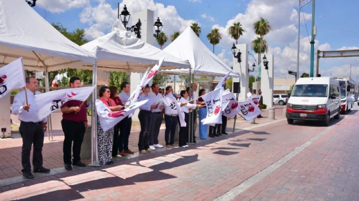 Carmen Lilia Canturosas da banderazo a más Rutas Express de transporte público en Nuevo Laredo