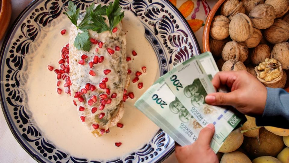 Este es el costo promedio del chile en nogada en este 2025