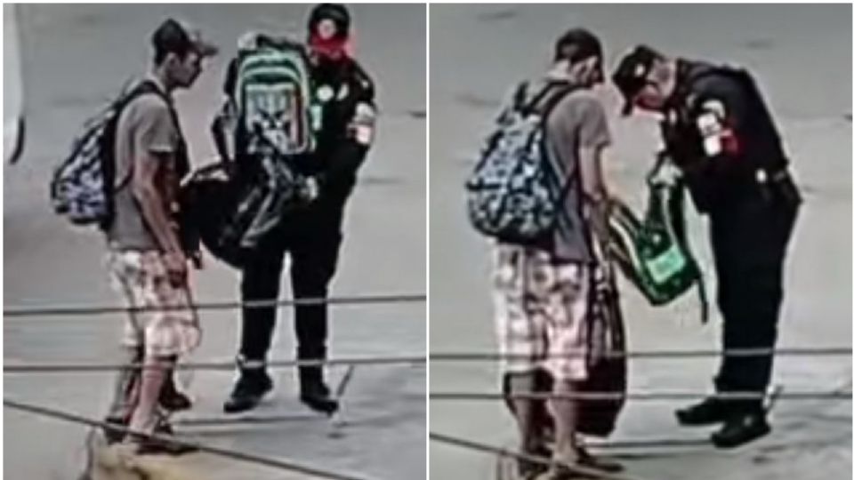 Policía regala mochila con útiles a niño de trabajador; se vuelve viral