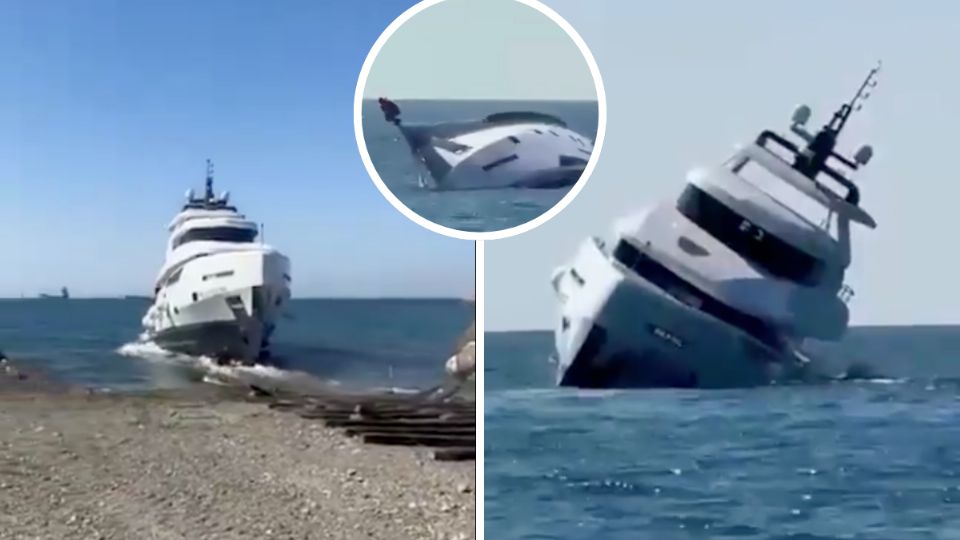 Este barco de casi un millón de dólares quedó sumergido en un instante