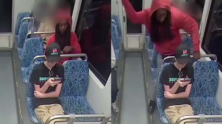 MOMENTO EXACTO en el que joven es apuñalada por la espalda; había huido de la guerra