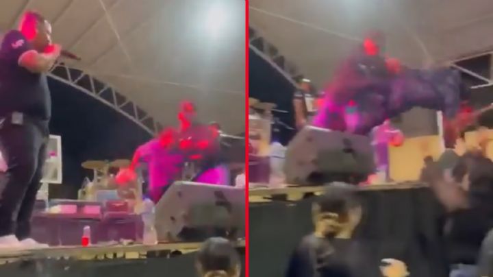 MOMENTO EXACTO en que persona con discapacidad es lanzada del escenario de un famoso grupo musical