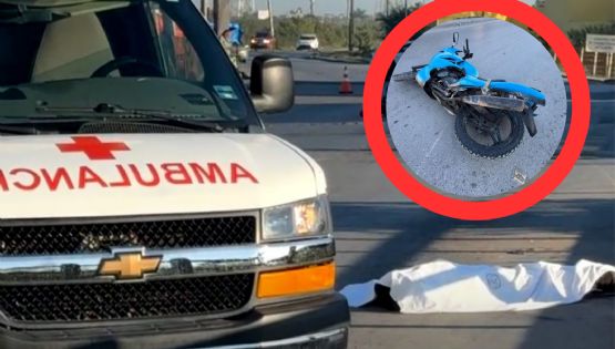 Motociclista muere tras derrapar y estrellarse aparatosamente contra banqueta frente al IMSS