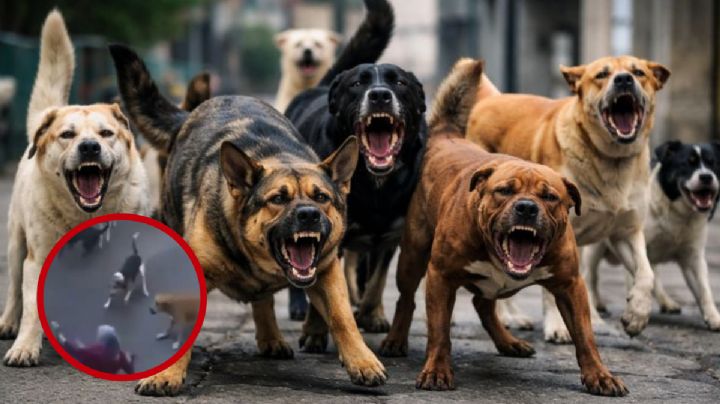 Jauría de 15 perros ataca a abuelita; violento momento quedó grabado en video | IMÁGENES FUERTES