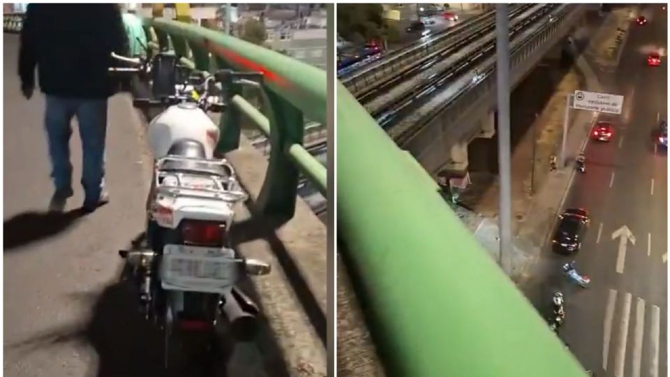 Motociclista cae de importante puente vehicular en CDMX; muere al instante