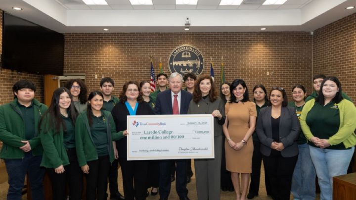 Laredo College recibe donación histórica de Texas Community Bank; amplían acceso a educación superior