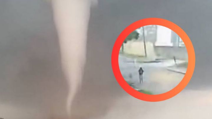 Joven se aferra a un árbol tras ser sorprendida por un tornado cuando iba a su casa | VIDEO