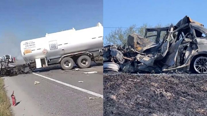 Tragedia en carretera de Tamaulipas: 4 calcinados en choque con tráileres | FOTOS