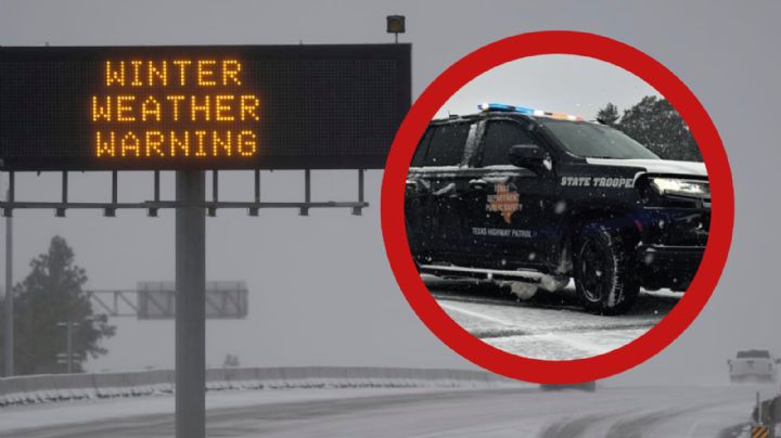 DPS de Texas emite alerta por temperaturas congelantes, hielo y nieve en caminos y carreteras
