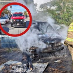 Querían carnita asada, pero terminaron con auto en llamas en la colonia San Rafael en Nuevo Laredo