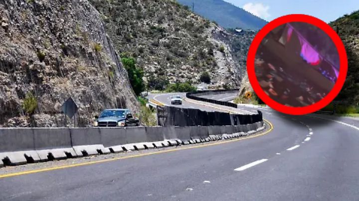 Carretera 57 de Coahuila colapsada; tráiler volcó y esparció su carga