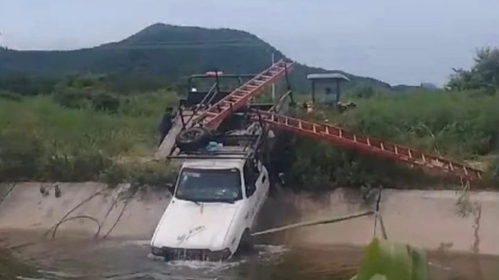 Hombre muere ahogado en canal de riego en Tamaulipas; se metió con todo y camioneta