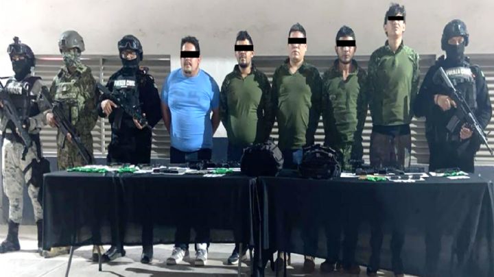 Detienen a peligrosos delincuentes en Nuevo León; traían armas largas y sustancias ilegales