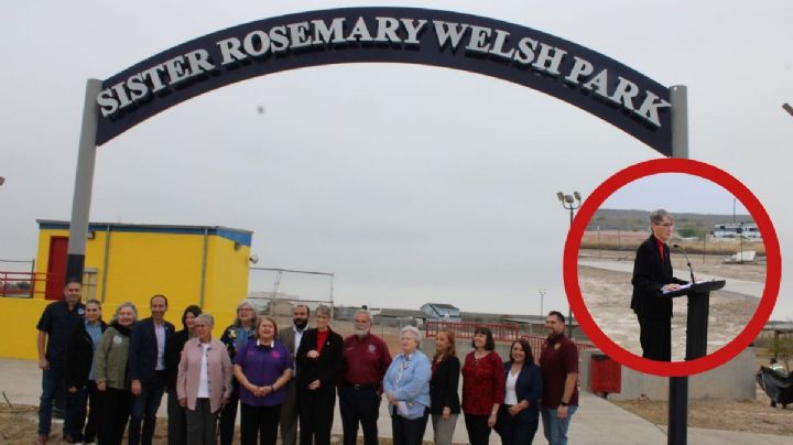 Bautizan a parque comunitario con el nombre 'Hermana Rosemary Welsh' en Laredo