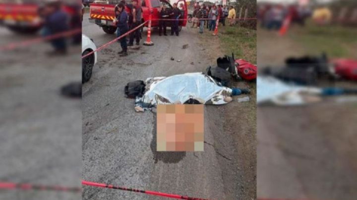 Trailero atropella y mata a motociclista en la carretera Tampico-Mante; aceleró y huyó