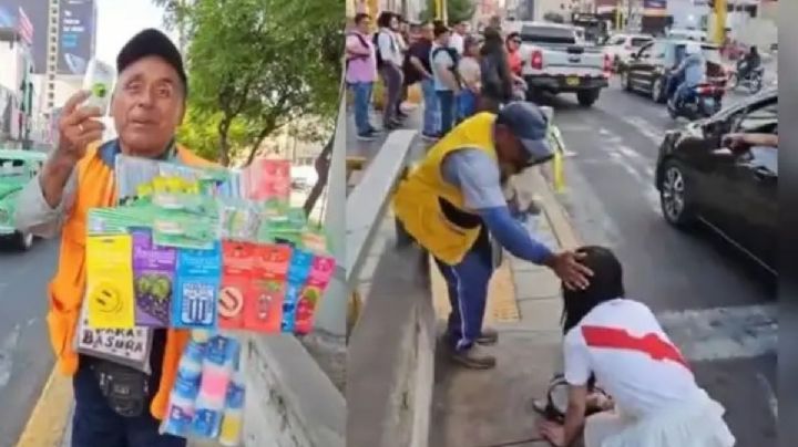 Famosa influencer pide perdón de rodillas a un vendedor ambulante; ¿qué fue lo que hizo? | VIDEO