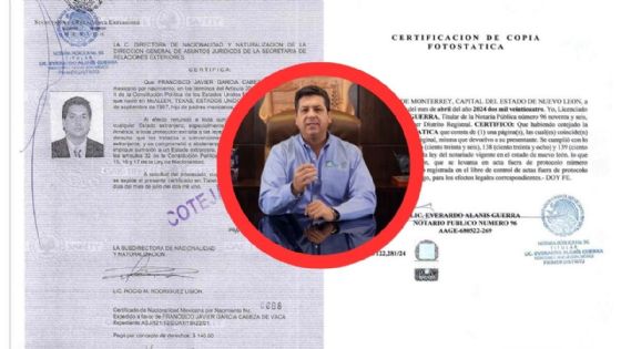Revelan documento de renuncia de Cabeza de Vaca a toda protección extranjera