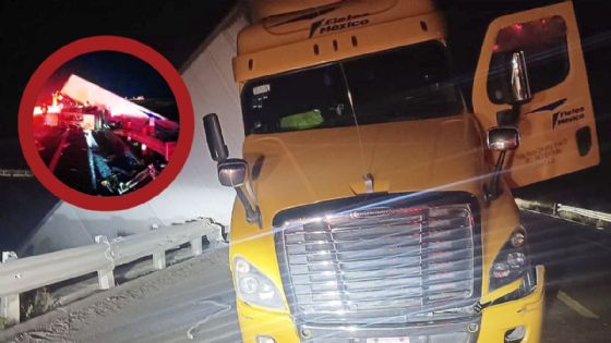 Tráileres quedan destrozados tras brutal accidente en la Carretera Libre Monterrey-Nuevo Laredo