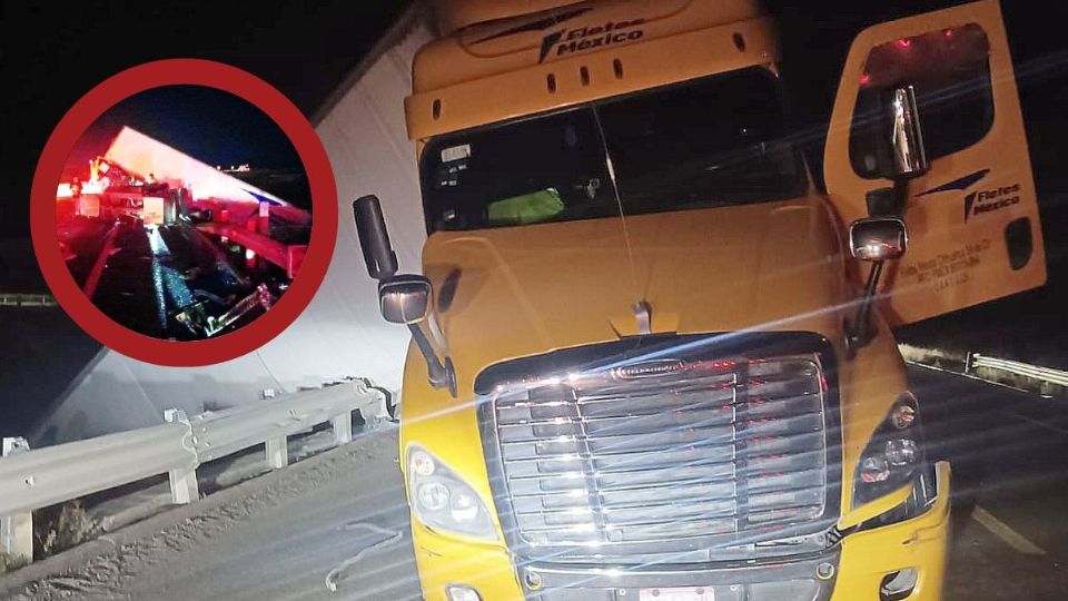 Tráileres quedan destrozados tras brutal accidente en la Carretera Libre Monterrey-Nuevo Laredo