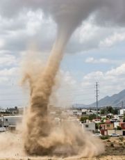Foto descriptiva de: Captan formación de extraño fenómeno en Nuevo León; ¿era un tornado? | VIDEO
