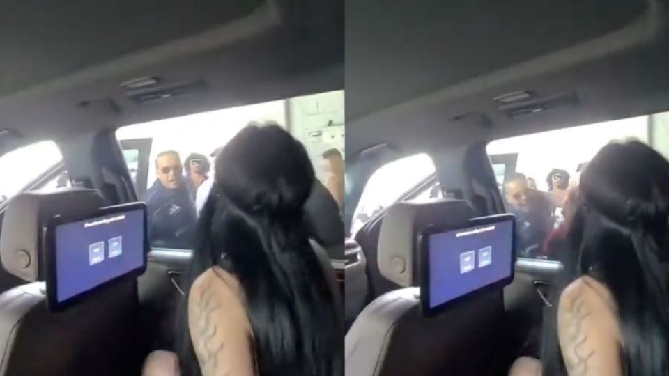 Jona Echeverry, esposo de Karely Ruiz, golpea a Alfredo Adame durante la previa del evento Ring Royale