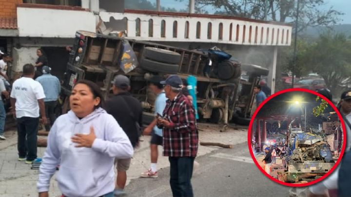 Personas corren para salvarse mientras camión se estrella brutalmente contra vivienda en Oaxaca | VIDEO