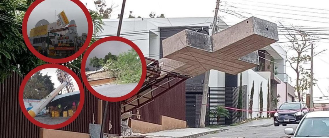 'Violento Nortazo' lleva ráfagas de 120 km/h a Tamaulipas; colapsa enorme cruz en Tampico | VIDEO