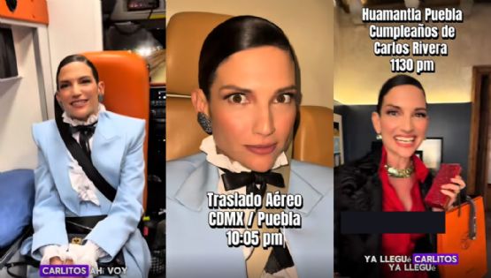 Así fue la travesía de Natalia Jiménez para llegar al fiesta de Carlos Rivera; viajó en ambulancia y helicóptero | VIDEO